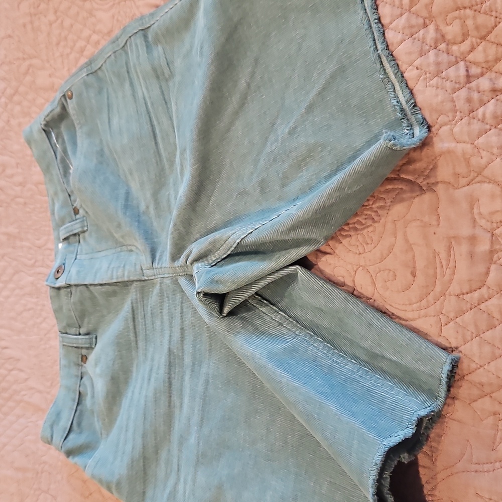 Carve Designs Teal Corduroy Bermuda Shorts